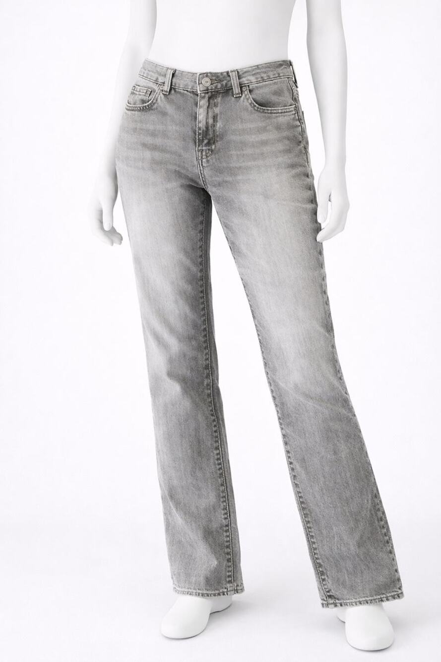 L.L.Bean Favorite Fit Women’s Gray Jeans Straight Leg Denim Size 20 lined, warm